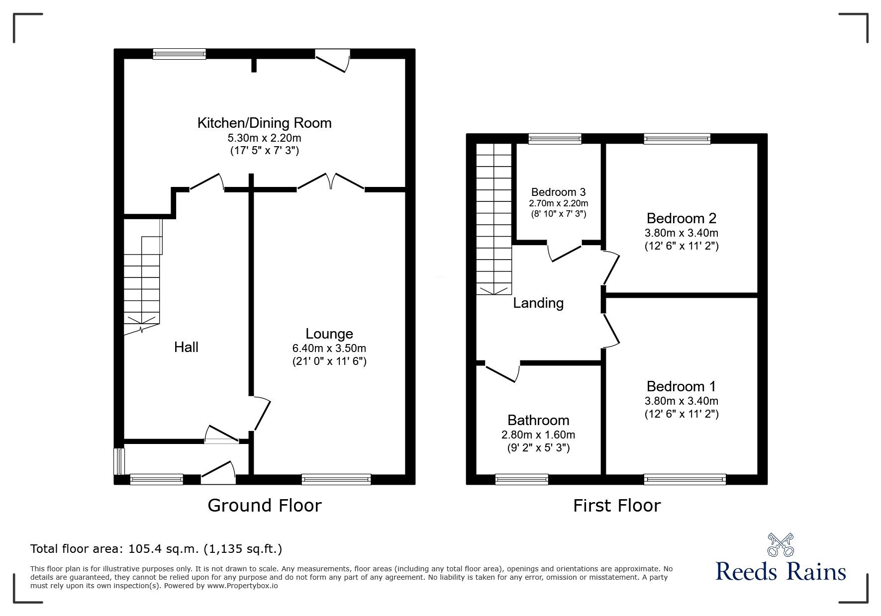 Floorplan of 3 bedroom Mid Terrace House for sale, Kidlandlee Green, Newcastle upon Tyne, Tyne and Wear, NE5