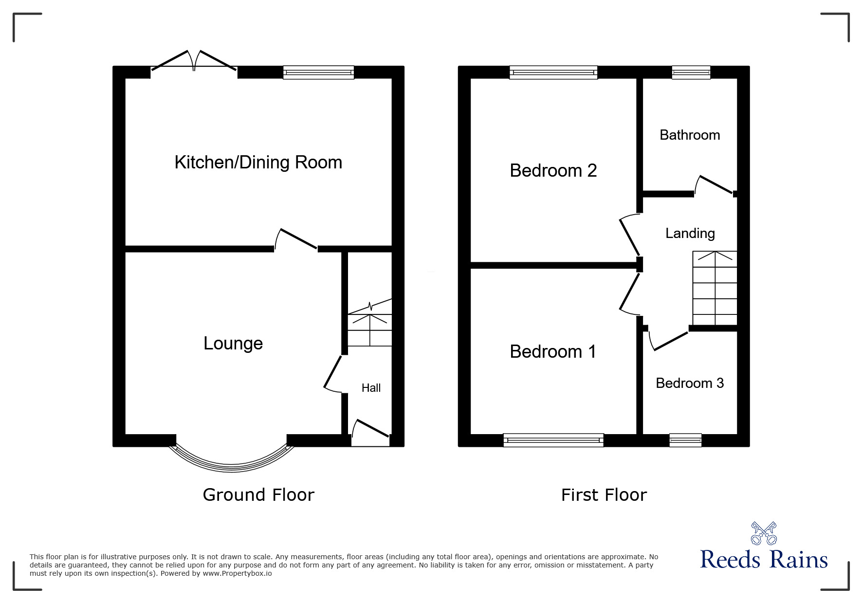 Floorplan of 3 bedroom Mid Terrace House for sale, Grosvenor Court, Newcastle upon Tyne, Tyne and Wear, NE5