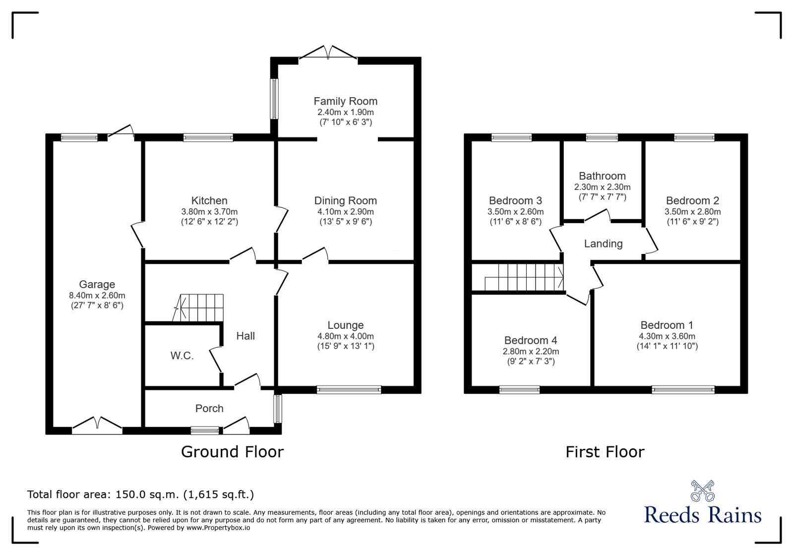 Floorplan of 4 bedroom Detached House for sale, The Paddock, Newcastle upon Tyne, Tyne and Wear, NE15