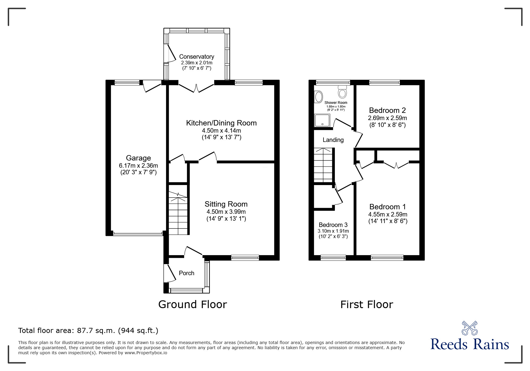Floorplan of 3 bedroom Semi Detached House for sale, Wellfield Close, Newcastle upon Tyne, Tyne and Wear, NE15