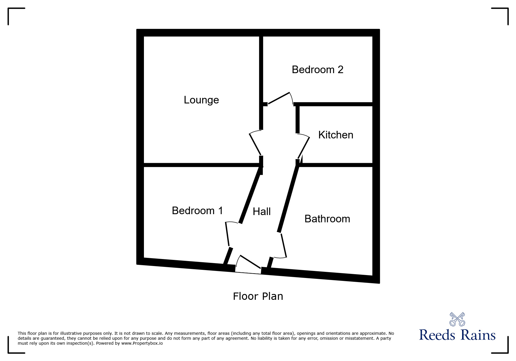 Floorplan of 2 bedroom Flat to rent, Northside, Gateshead, Tyne and Wear, NE8