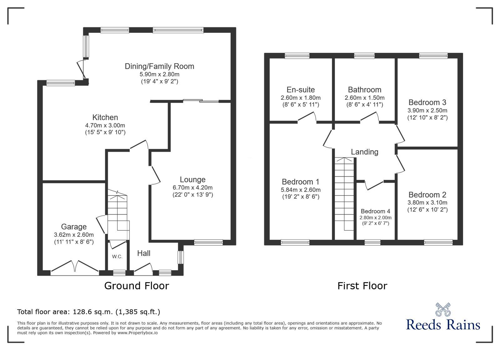 Floorplan of 4 bedroom Detached House for sale, Killin Close, Newcastle Upon Tyne, NE5