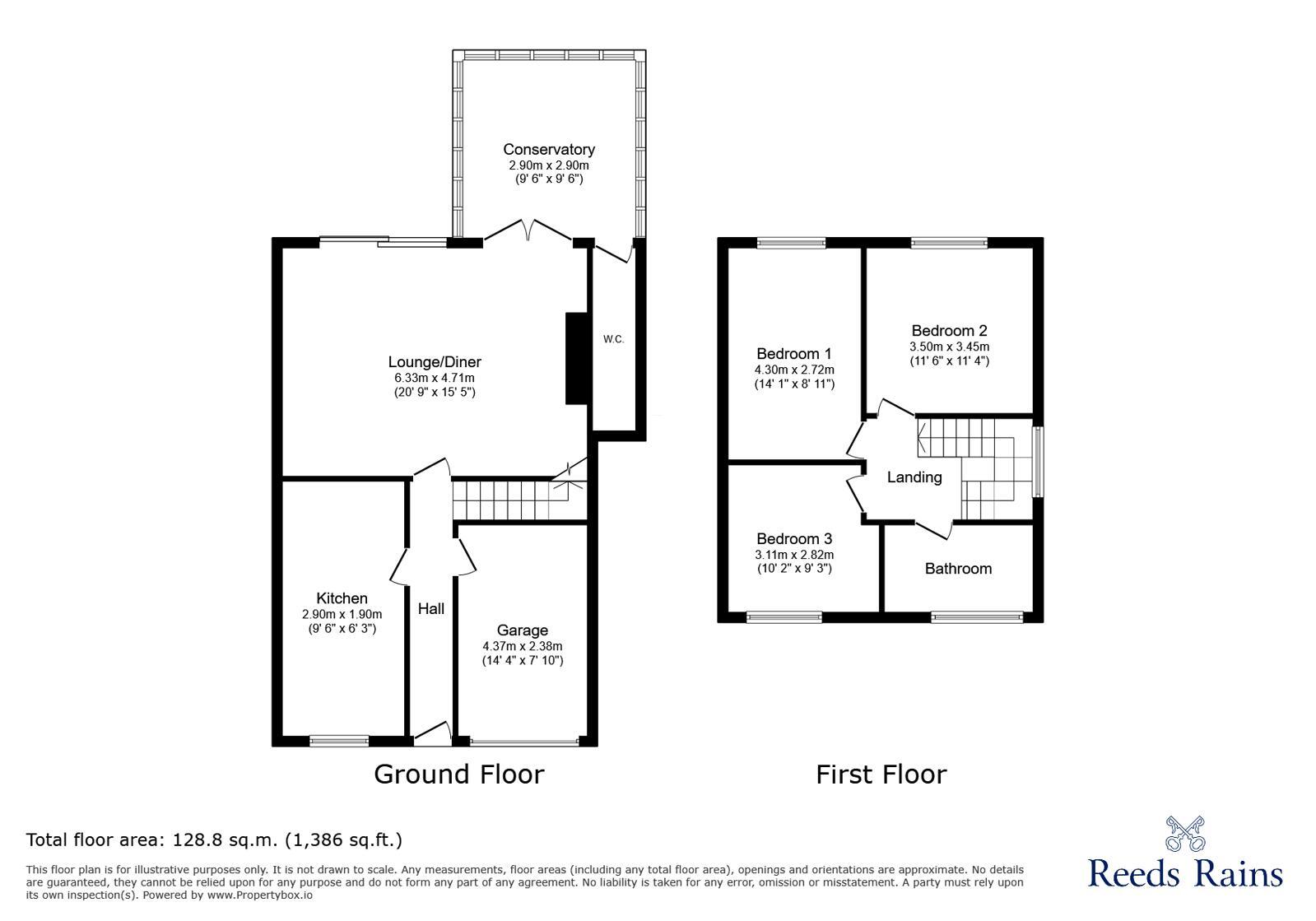 Floorplan of 3 bedroom End Terrace House for sale, Dorchester Close, Newcastle upon Tyne, Tyne and Wear, NE5