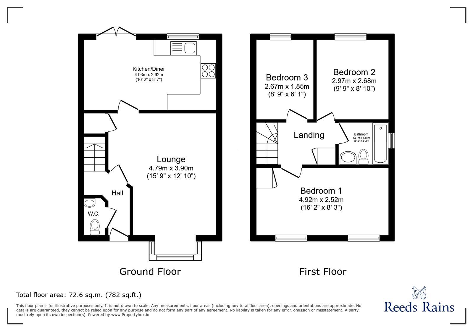 Floorplan of 3 bedroom Semi Detached House to rent, Horsley View, Wallsend, Tyne and Wear, NE28