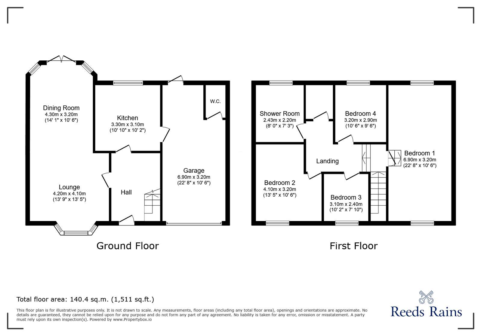 Floorplan of 4 bedroom Semi Detached House for sale, Windsor Crescent, Newcastle upon Tyne, Tyne and Wear, NE5