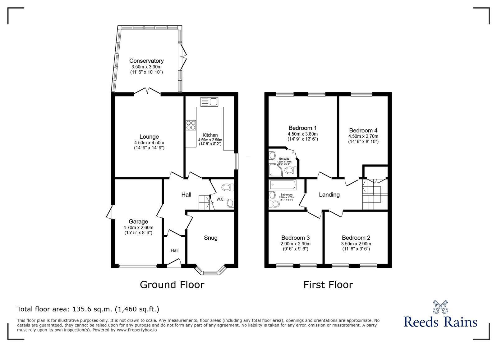 Floorplan of 4 bedroom Detached House for sale, Hartburn Close, Newcastle upon Tyne, Tyne and Wear, NE5