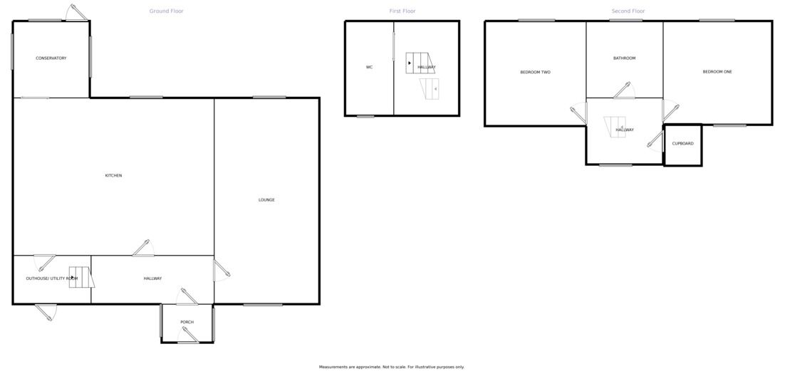 Floorplan of 2 bedroom Mid Terrace House for sale, Keswick Grove, Newcastle upon Tyne, Tyne and Wear, NE5