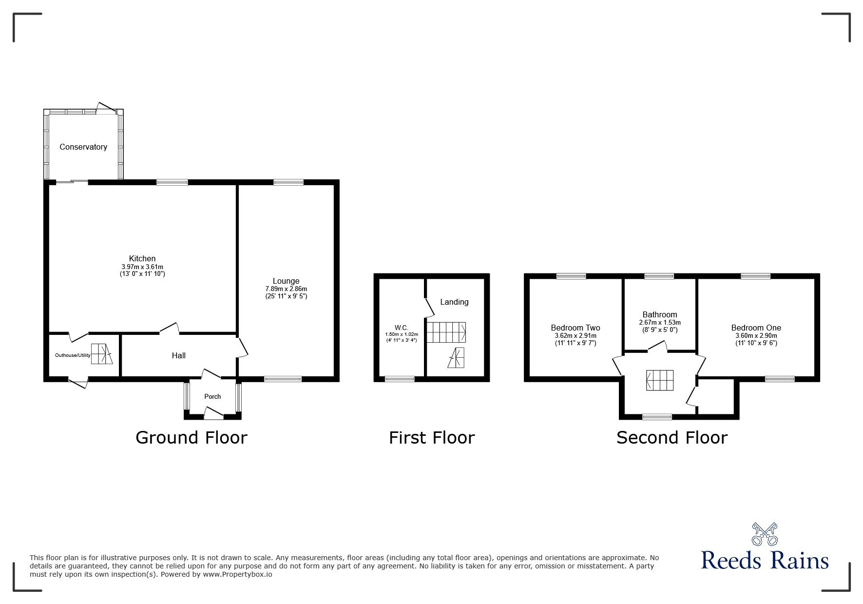 Floorplan of 2 bedroom Mid Terrace House for sale, Keswick Grove, Newcastle upon Tyne, Tyne and Wear, NE5