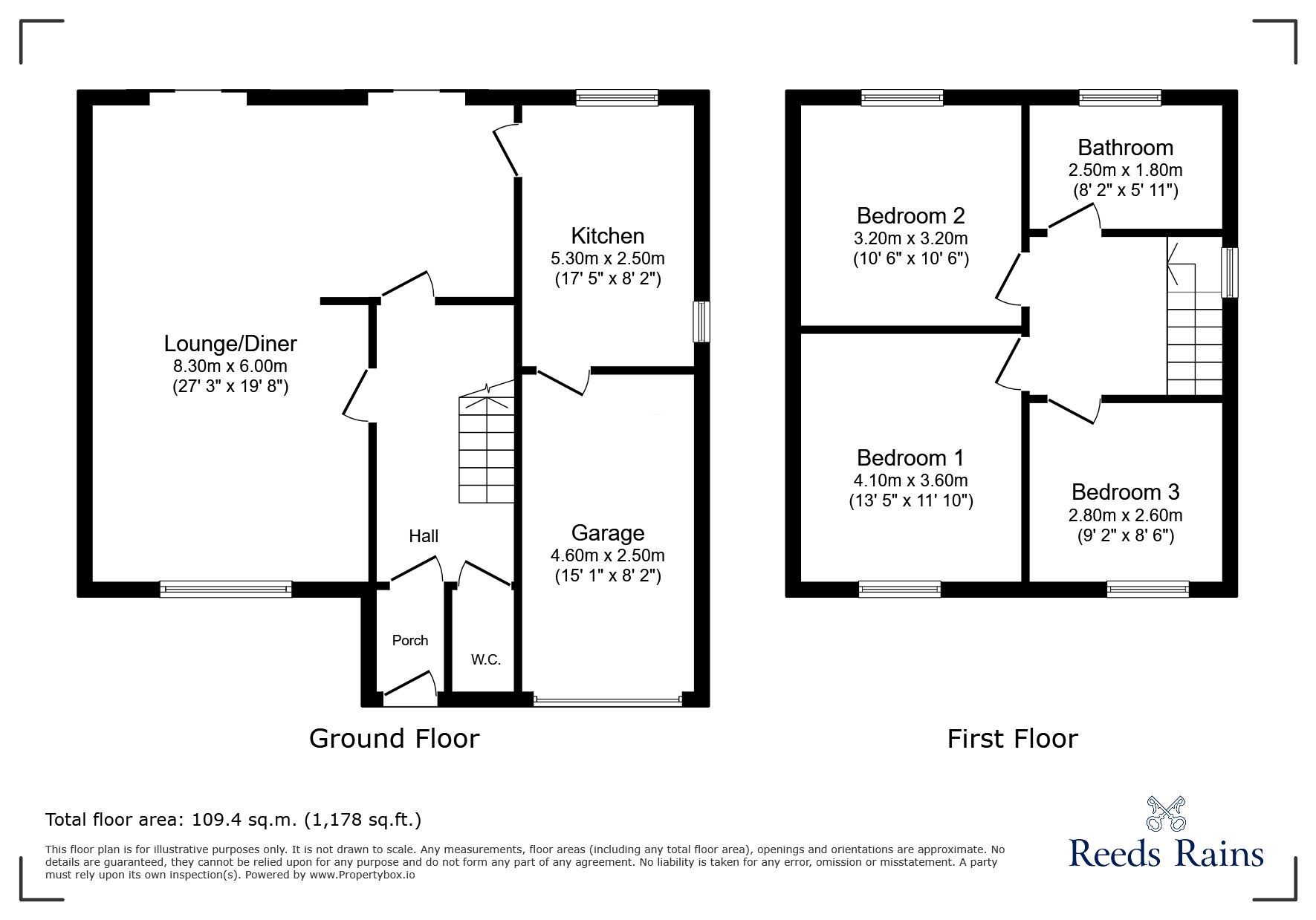 Floorplan of 3 bedroom Detached House for sale, Malaga Close, Newcastle upon Tyne, Tyne and Wear, NE5
