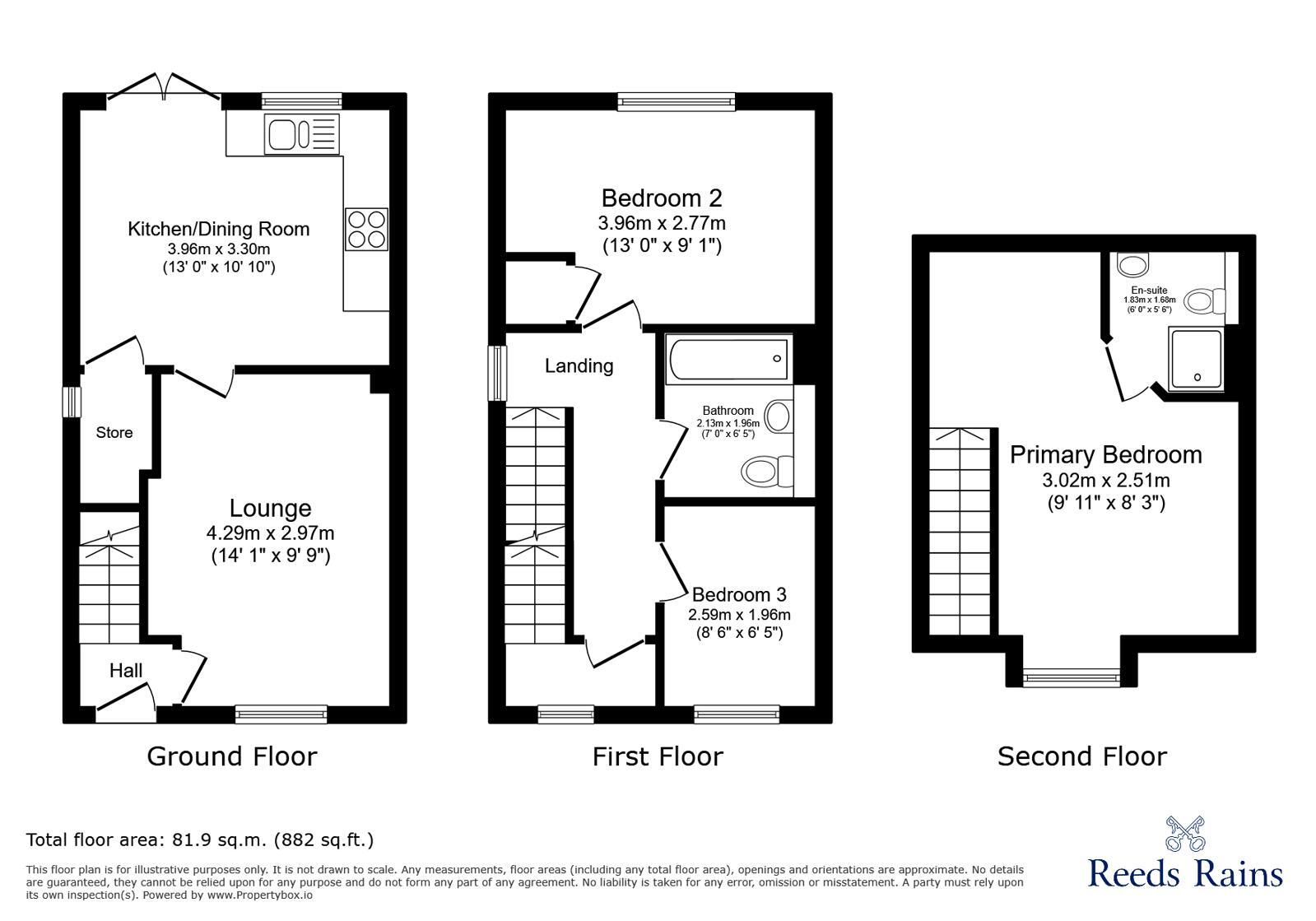 Floorplan of 3 bedroom Mid Terrace House for sale, Maple Avenue, Newcastle upon Tyne, Tyne and Wear, NE15
