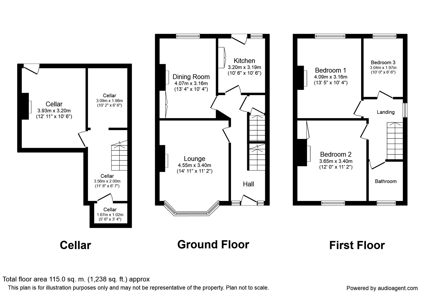 Floorplan of 3 bedroom Semi Detached House to rent, Northgate Road, Stockport, Cheshire, SK3
