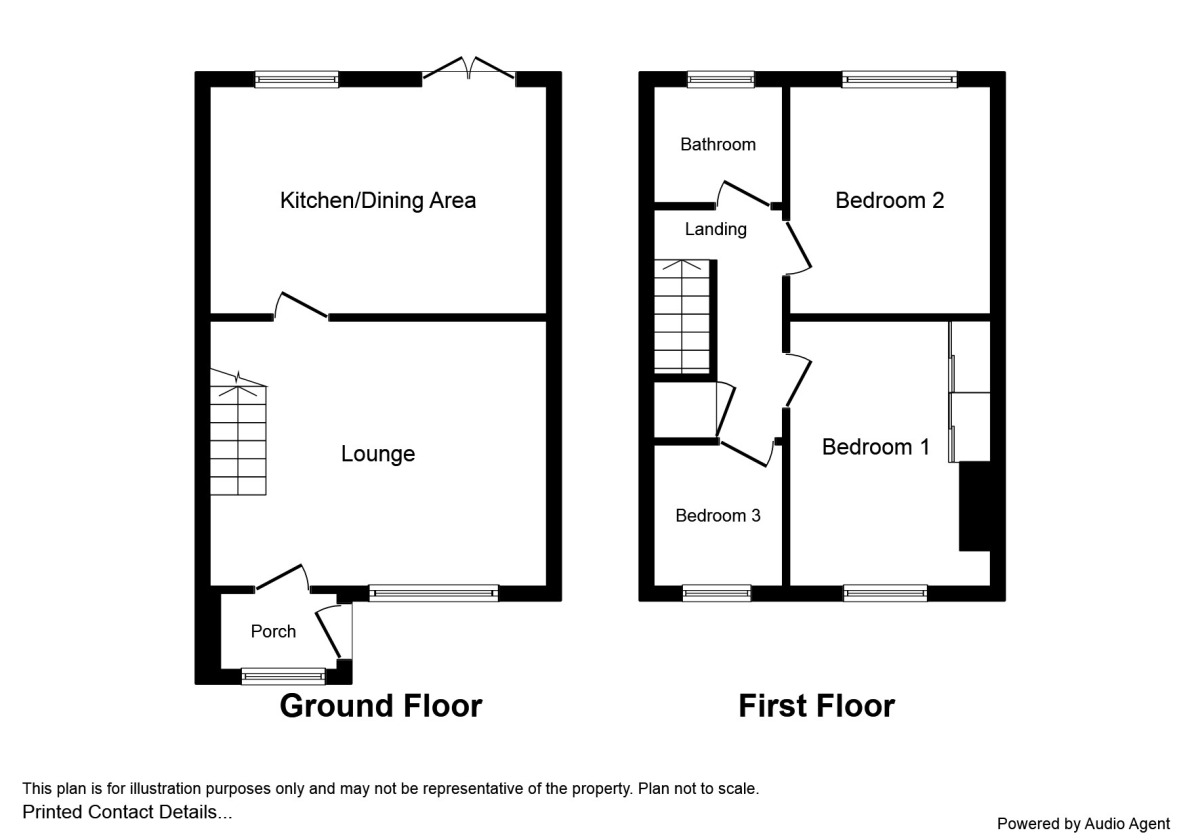 Floorplan of 3 bedroom Mid Terrace House to rent, Fairacres, Bolton, BL2