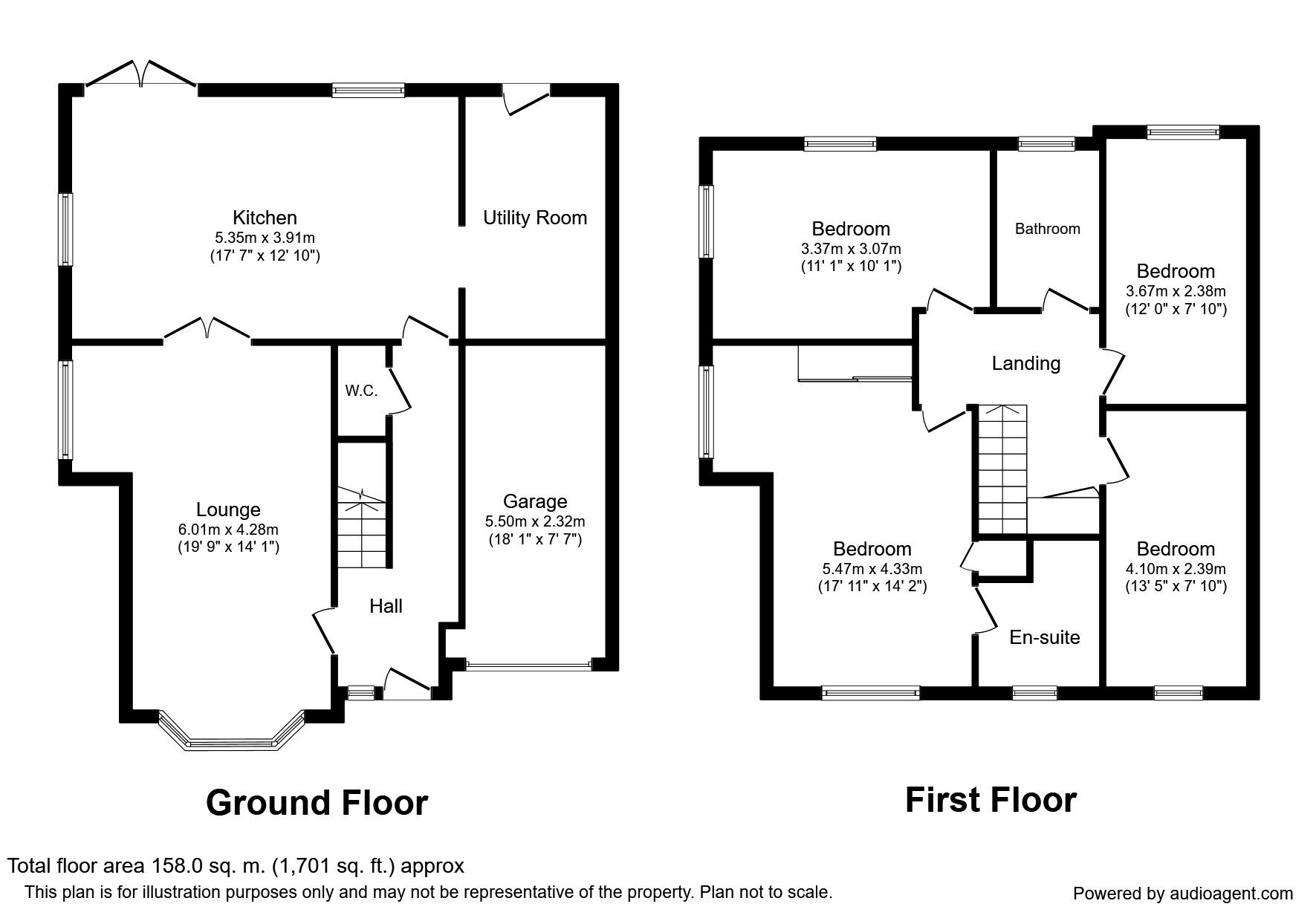 Floorplan of 4 bedroom Detached House to rent, Roby Avenue, Buckshaw Village, Lancashire, PR7