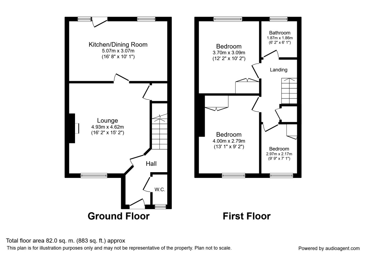 Floorplan of 3 bedroom Semi Detached House to rent, Dutch Barn Close, Chorley, Lancashire, PR7