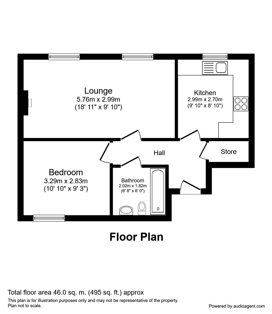 Floorplan of 1 bedroom Flat to rent, Main Street, Buckshaw Village, Lancashire, PR7