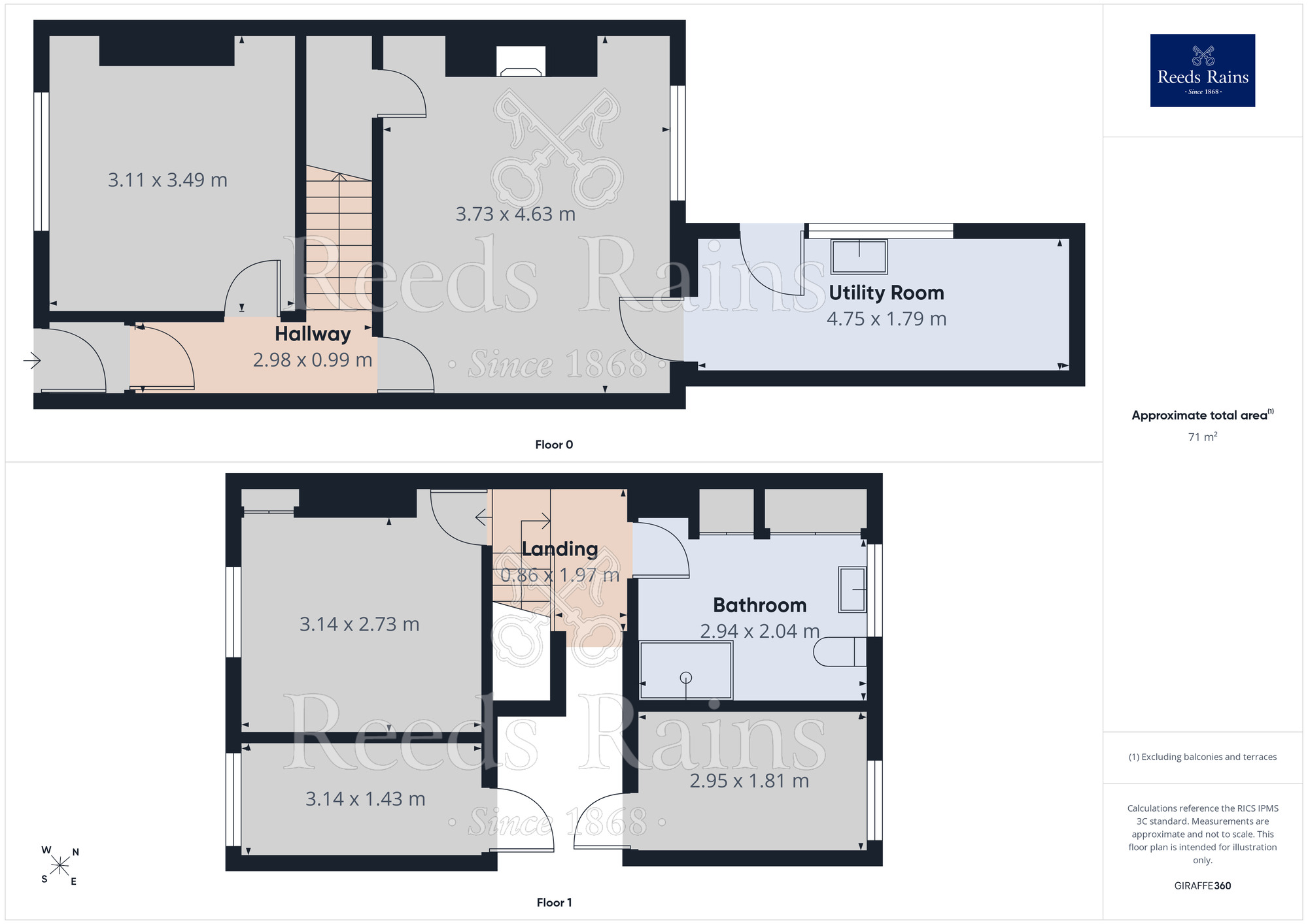 Floorplan of 3 bedroom House to rent, Tootell Street, Chorley, Lancashire, PR7