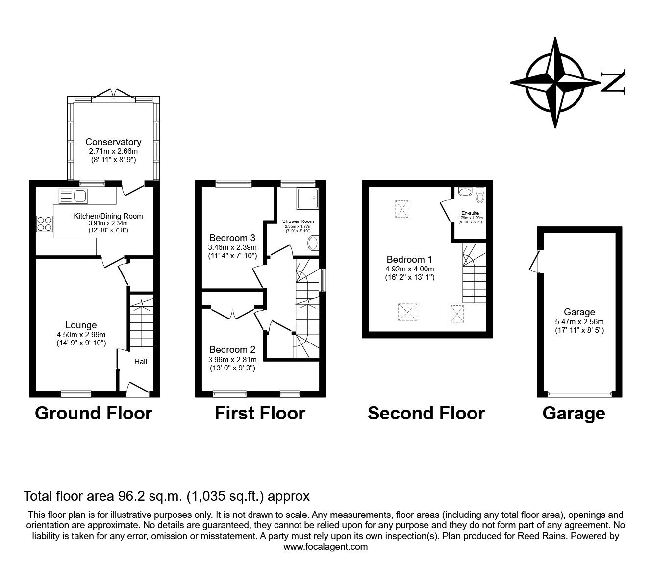 Floorplan of 3 bedroom Semi Detached House to rent, Mile Stone Meadow, Euxton, Lancashire, PR7