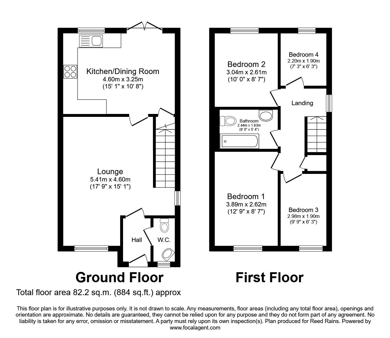 Floorplan of 4 bedroom Semi Detached House to rent, Aycliffe Drive, Buckshaw Village, Lancashire, PR7