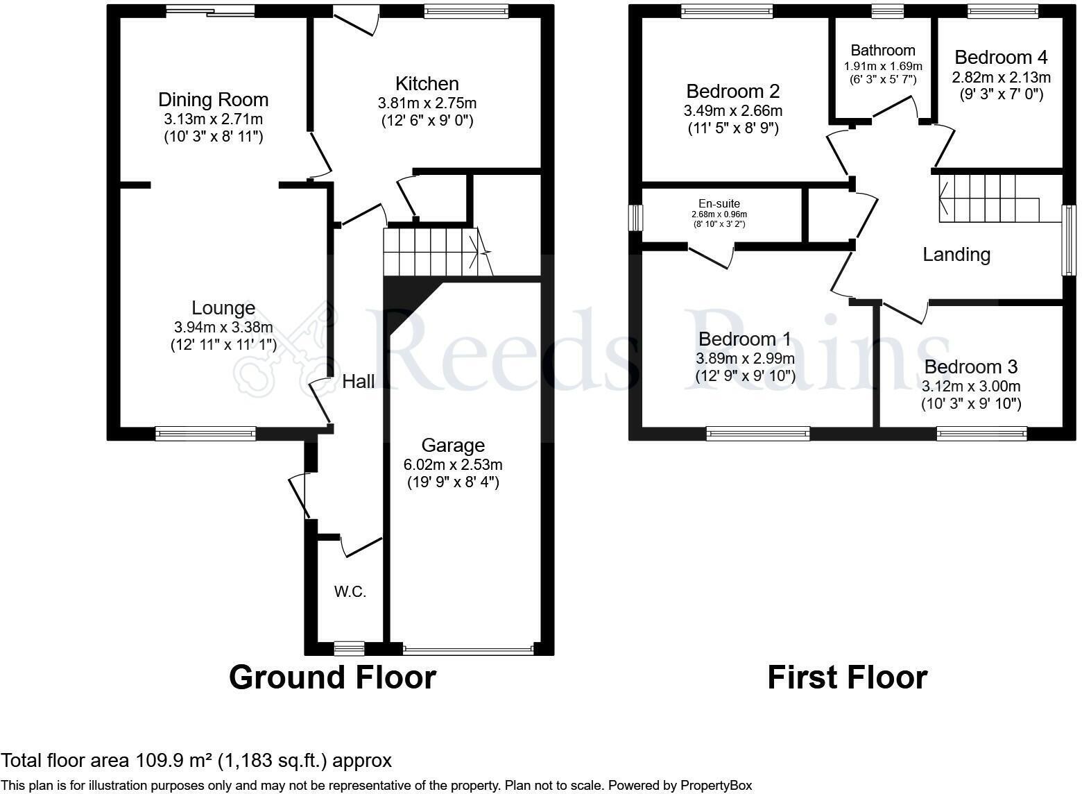 Floorplan of 4 bedroom Detached House for sale, Stamford Drive, Whittle-le-Woods, Lancashire, PR6