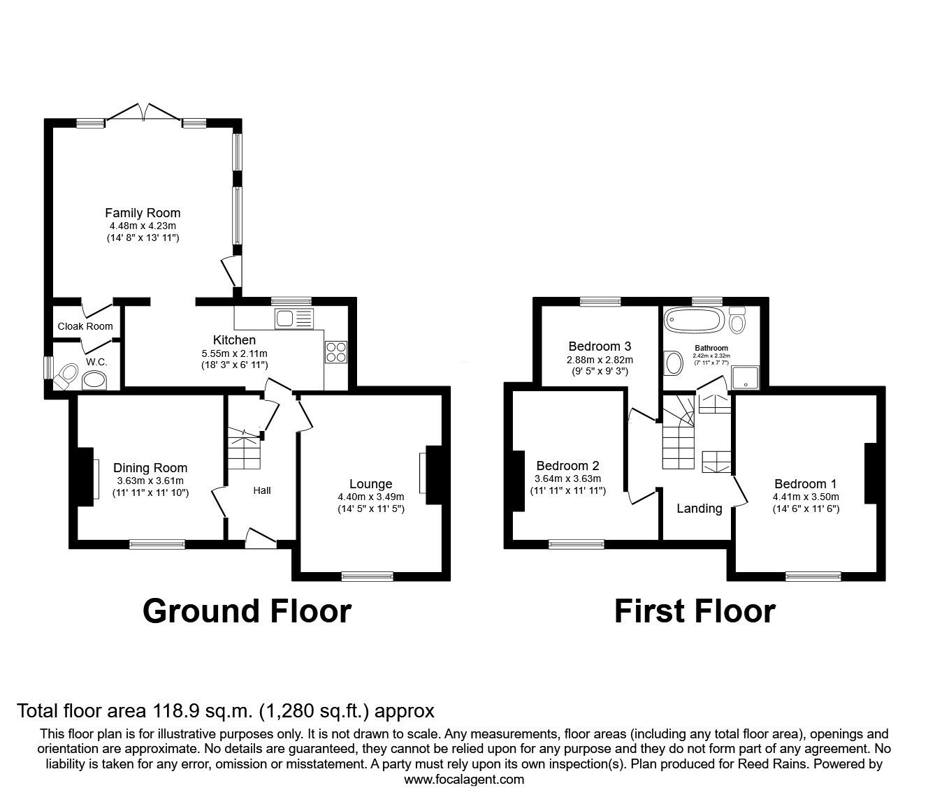 Floorplan of 3 bedroom Detached House for sale, Preston Road, Clayton-le-Woods, Lancashire, PR6