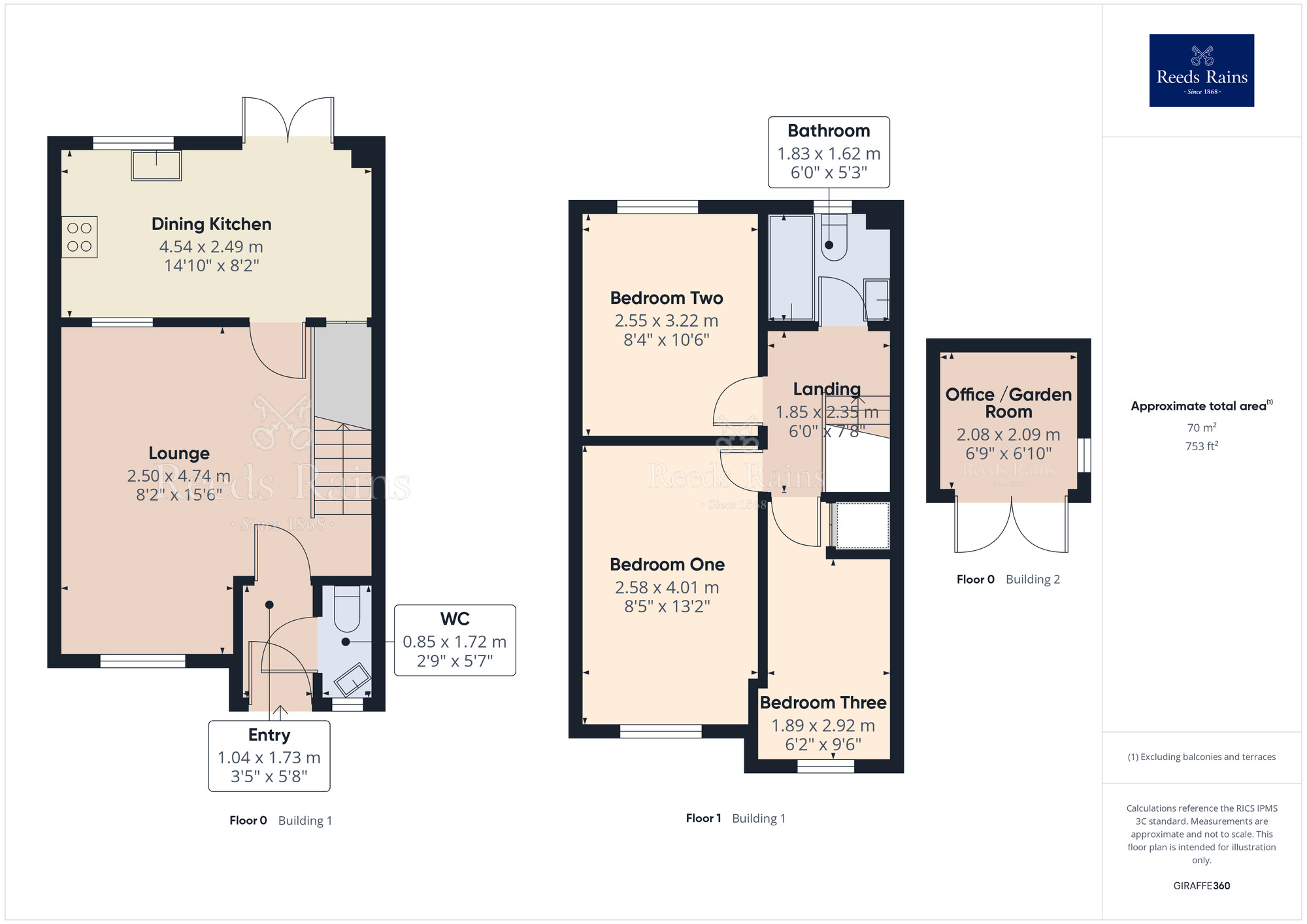 Floorplan of 3 bedroom Semi Detached House for sale, Bracken Ghyll Close, Buckshaw Village, Lancashire, PR7