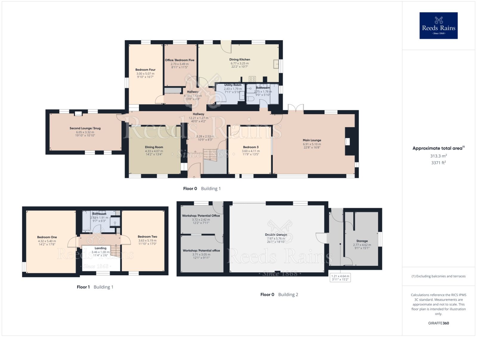 Floorplan of 5 bedroom Detached House for sale, Back Lane, Charnock Richard, Lancashire, PR7