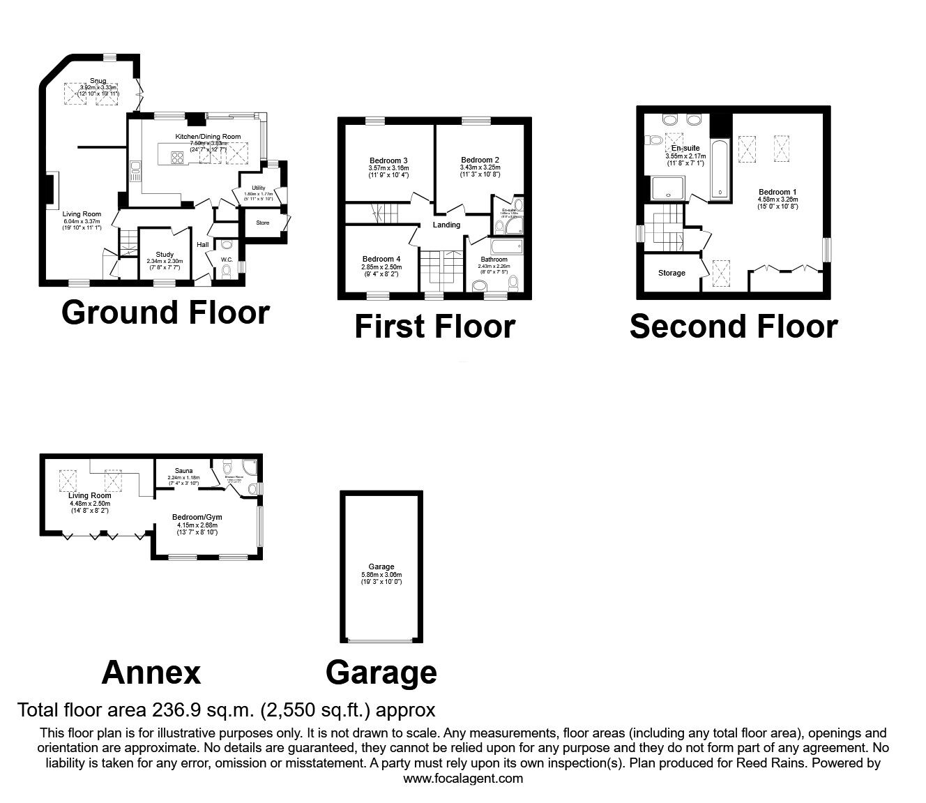 Floorplan of 4 bedroom Detached House for sale, The Common, Adlington, Lancashire, PR7