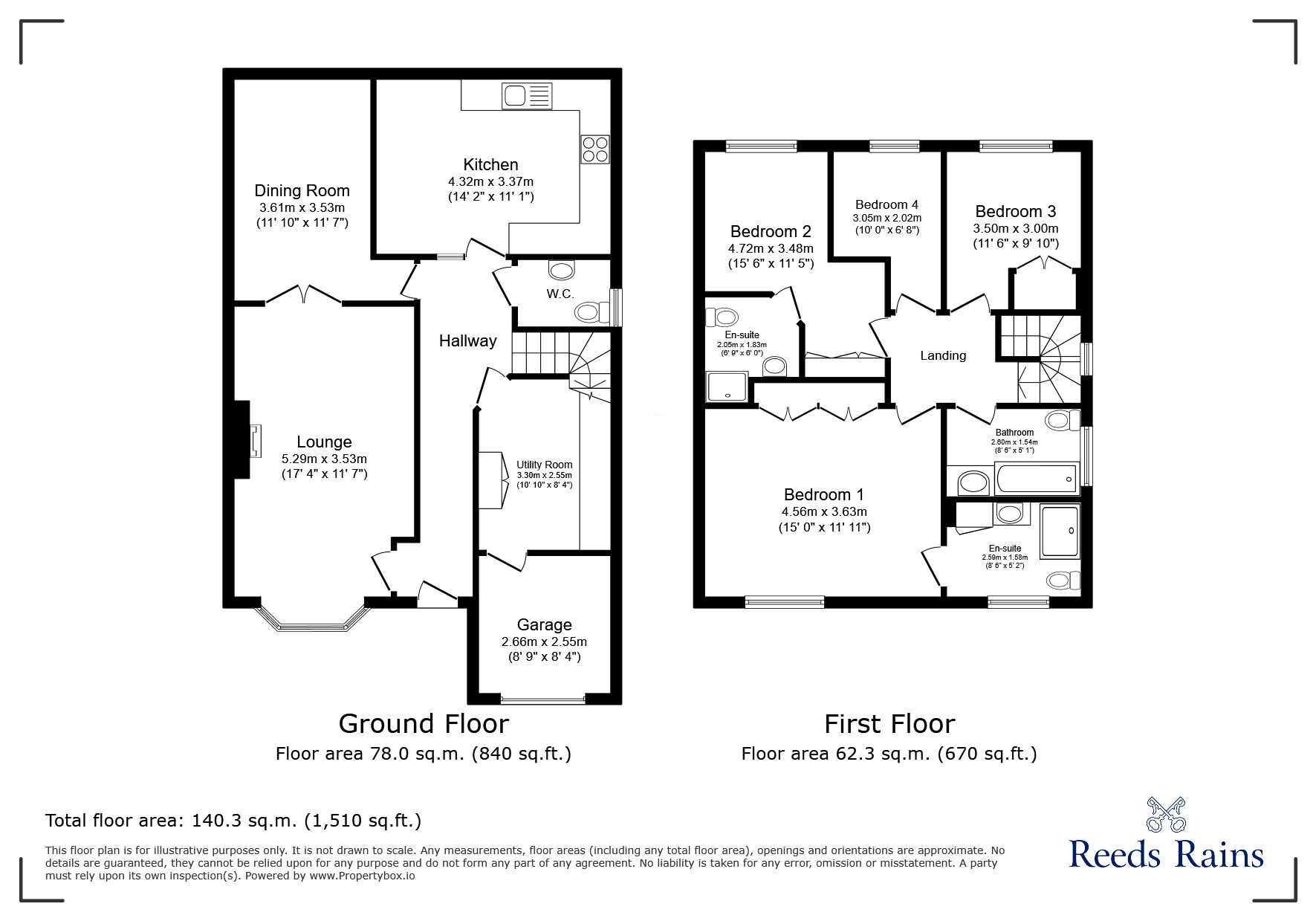 Floorplan of 4 bedroom Detached House for sale, Amber Drive, Chorley, Lancashire, PR6
