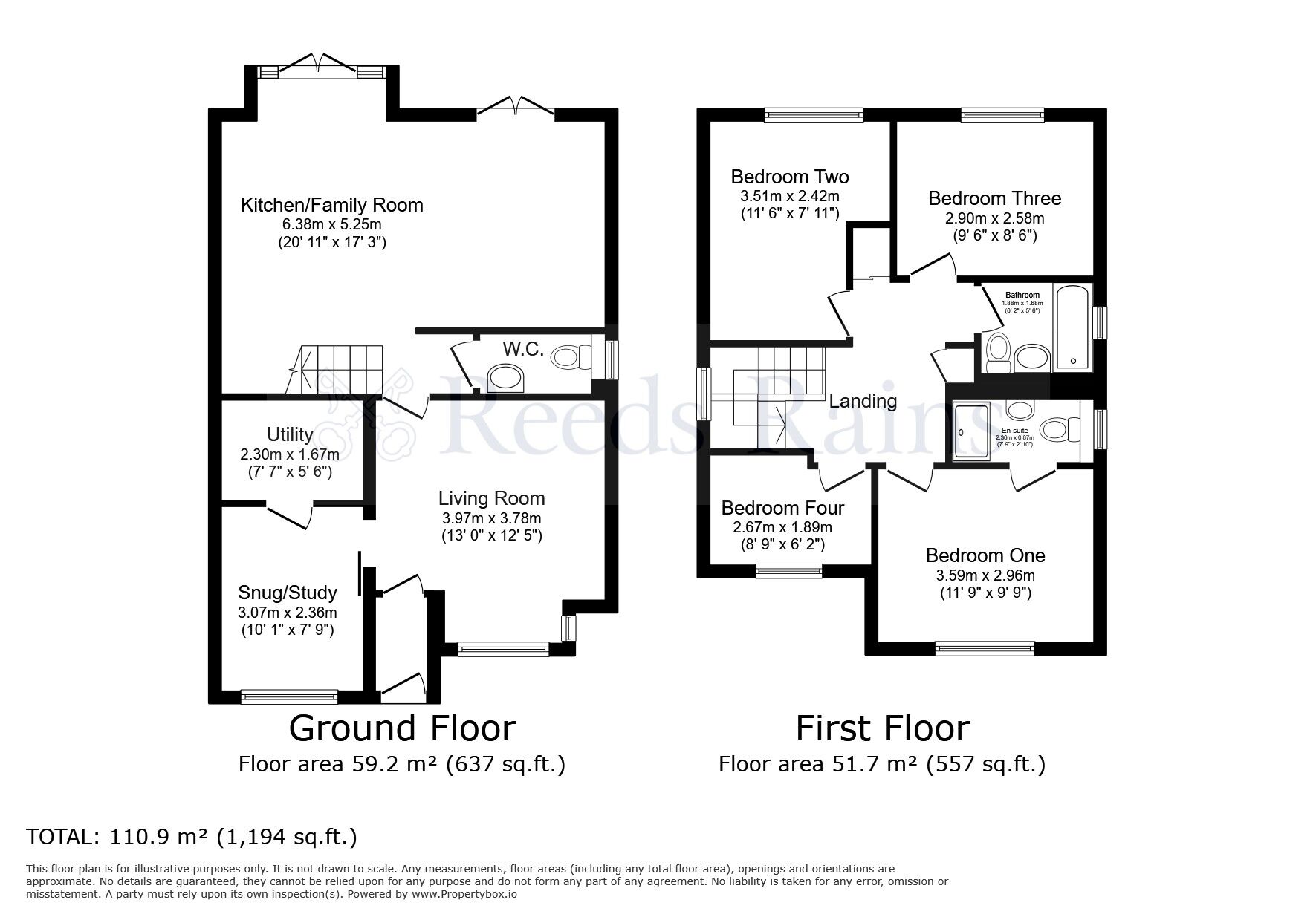 Floorplan of 4 bedroom Detached House for sale, Stansfield Drive, Euxton, Lancashire, PR7