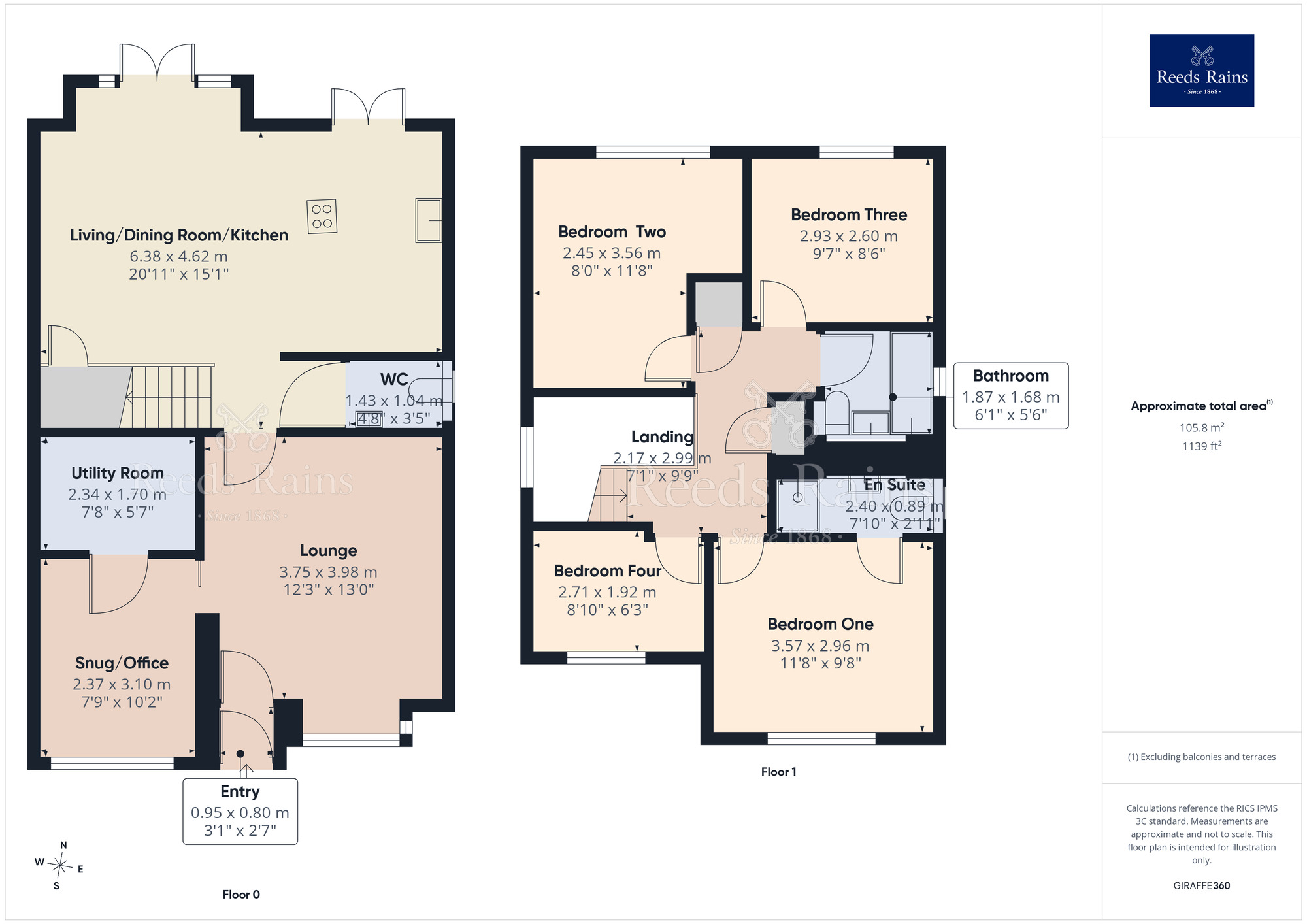 Floorplan of 4 bedroom Detached House for sale, Stansfield Drive, Euxton, Lancashire, PR7