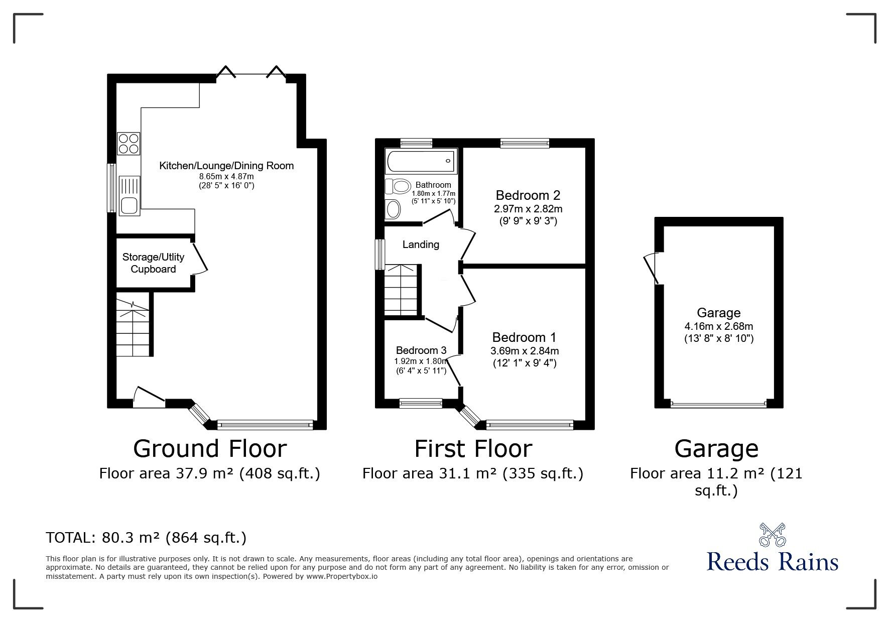 Floorplan of 2 bedroom End Terrace House for sale, Fosterfield Place, Chorley, Lancashire, PR6