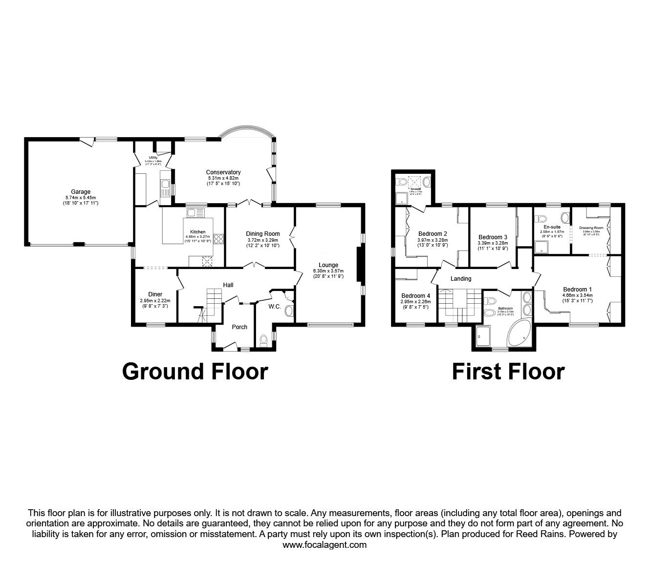 Floorplan of 4 bedroom Detached House for sale, The Walled Garden, Whittle-le-Woods, Lancashire, PR6