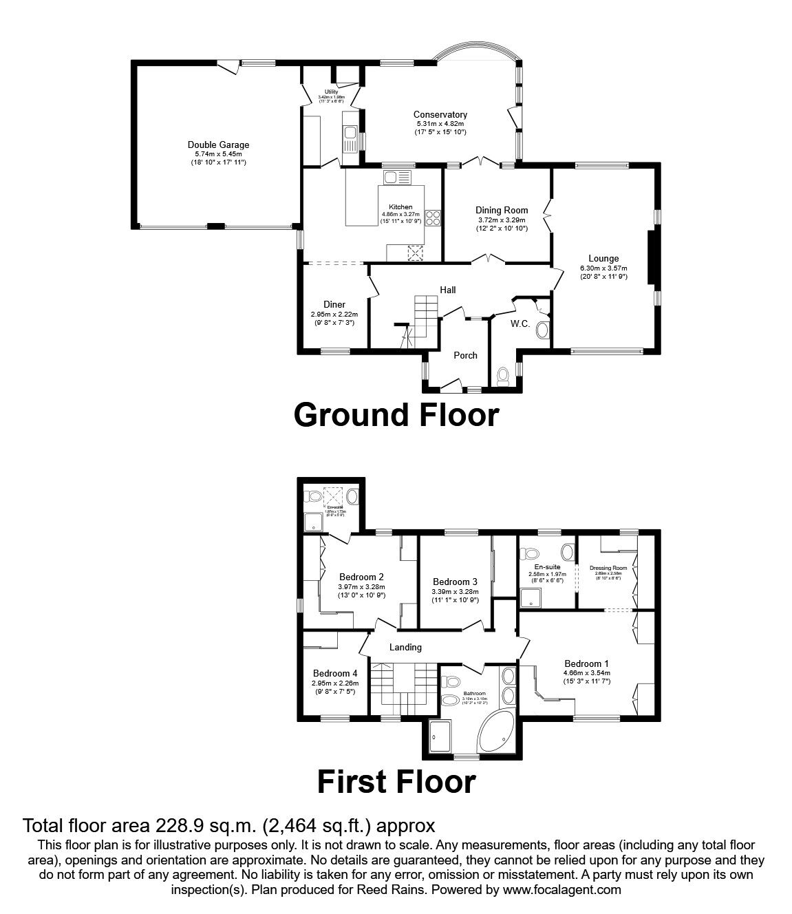 Floorplan of 4 bedroom Detached House for sale, The Walled Garden, Whittle-le-Woods, Lancashire, PR6