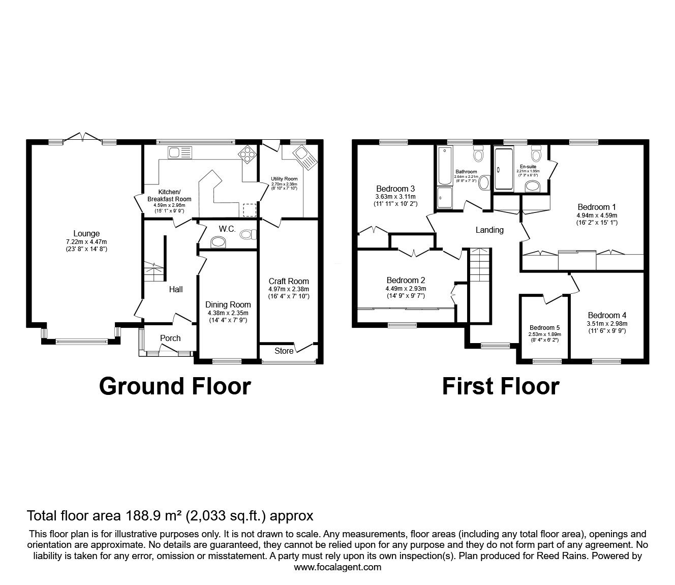 Floorplan of 5 bedroom Detached House for sale, Rowan Grove, Lancashire, PR6