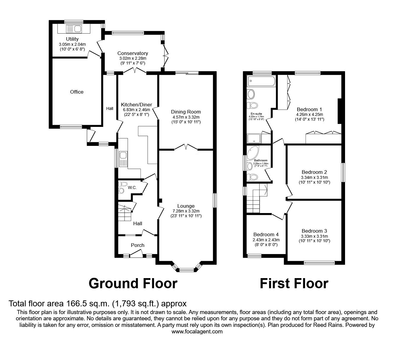 Floorplan of 4 bedroom Detached House for sale, Preston Road, Clayton-le-Woods, Lancashire, PR6