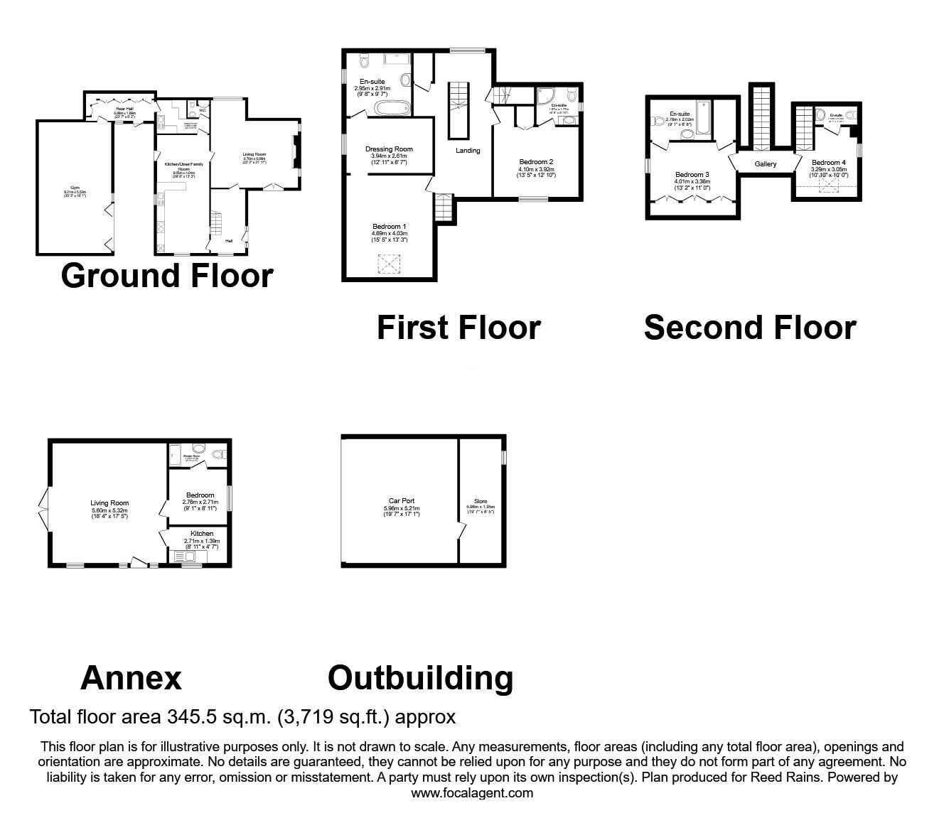 Floorplan of 5 bedroom Detached House for sale, Long Lane, Heath Charnock, Lancashire, PR6