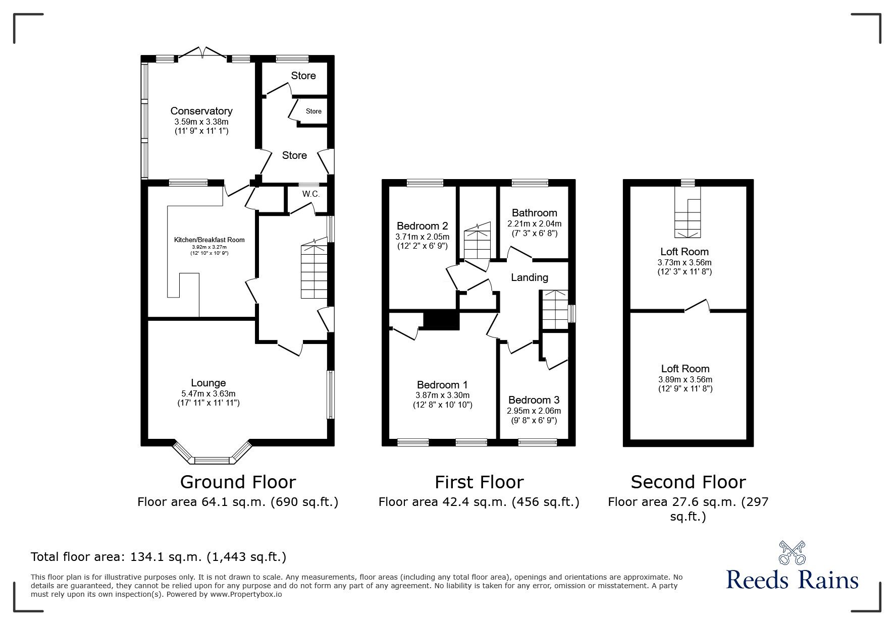 Floorplan of 3 bedroom Semi Detached House for sale, Larch Avenue, Chorley, Lancashire, PR6