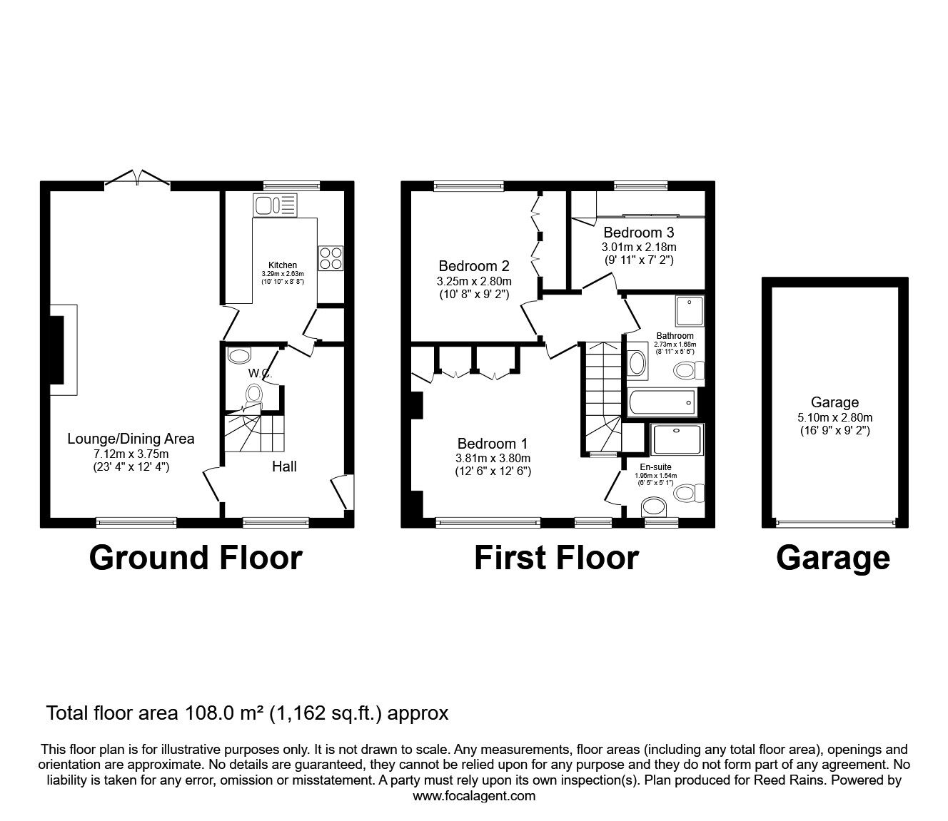 Floorplan of 3 bedroom Semi Detached House for sale, Runshaw Hall Lane, Euxton, Lancashire, PR7