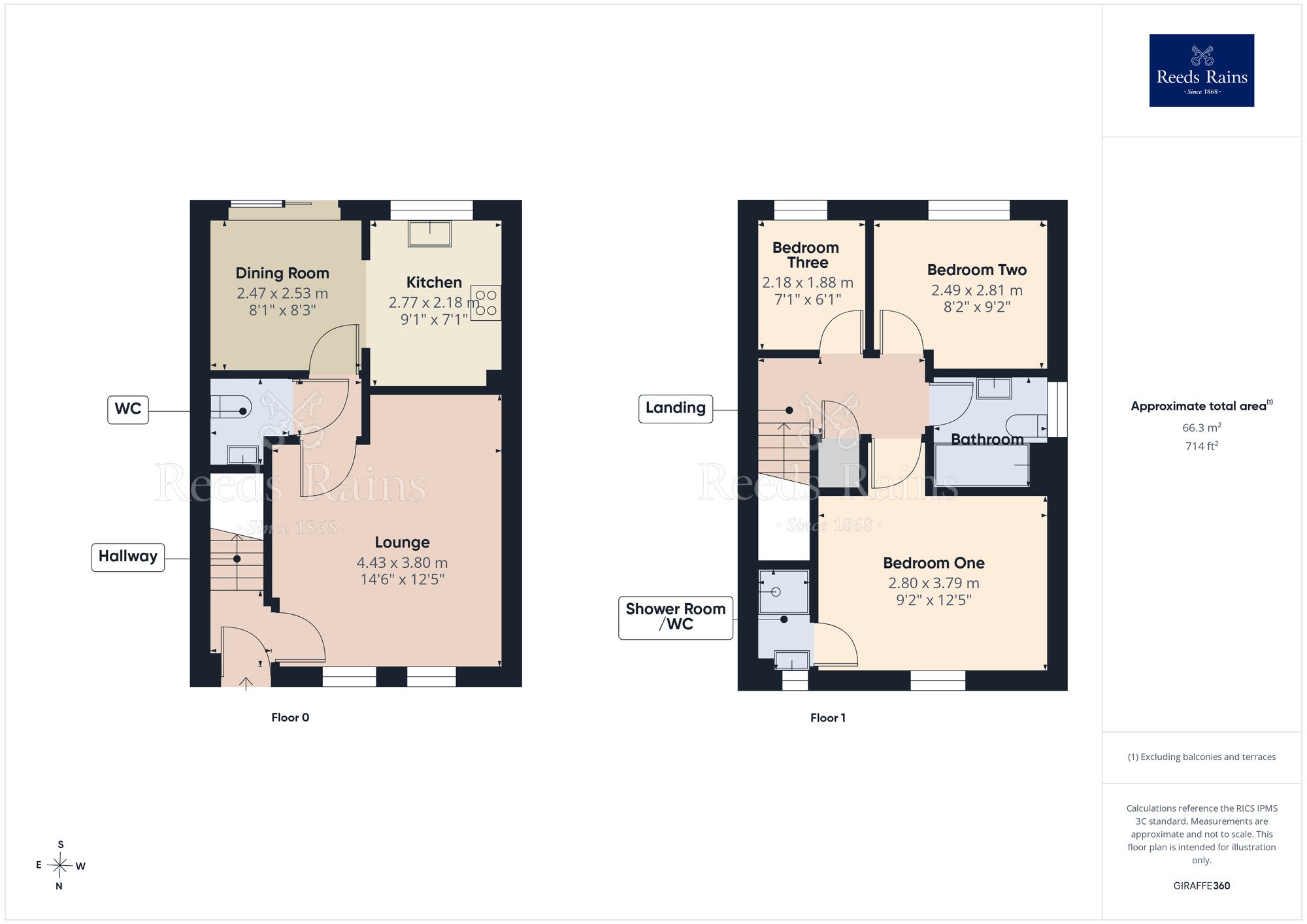 Floorplan of 3 bedroom Semi Detached House for sale, Jubilee Way, Croston, Lancashire, PR26