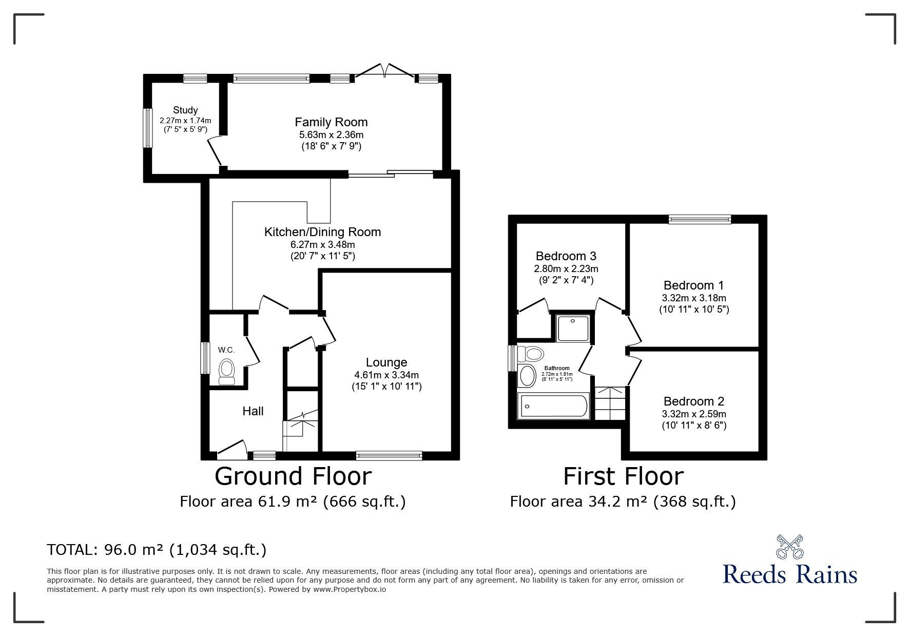 Floorplan of 3 bedroom Semi Detached House for sale, Mallom Avenue, Euxton, Lancashire, PR7