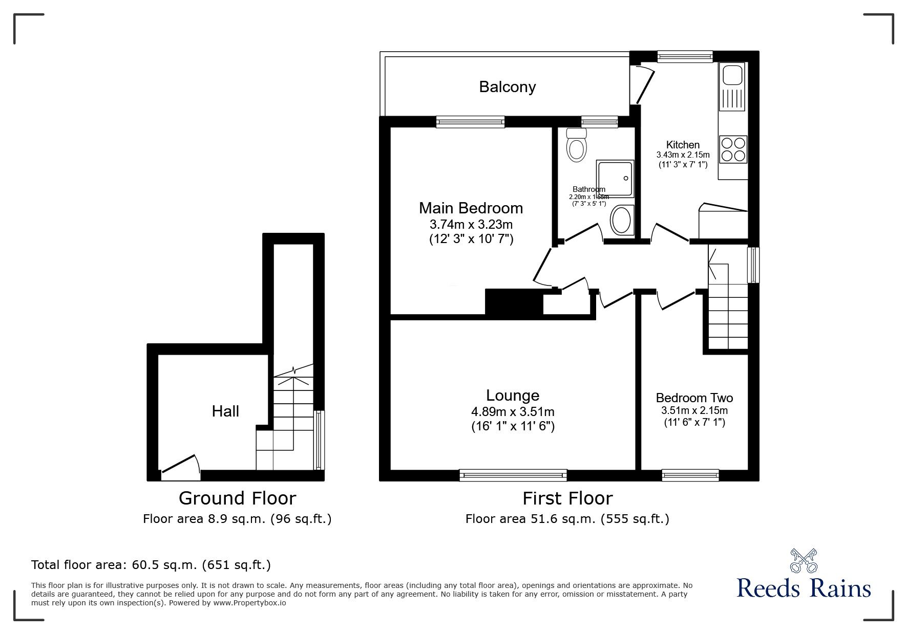 Floorplan of 2 bedroom  Flat for sale, St. Gregorys Place, Chorley, Lancashire, PR7