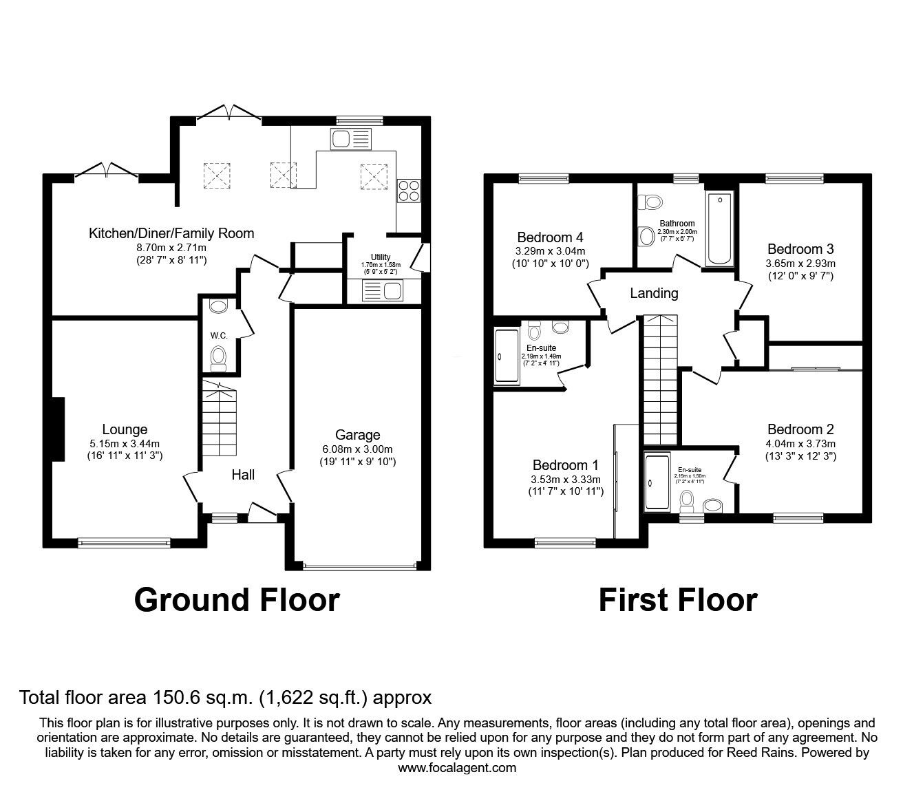 Floorplan of 4 bedroom Detached House for sale, New Mill Street, Eccleston, Lancashire, PR7