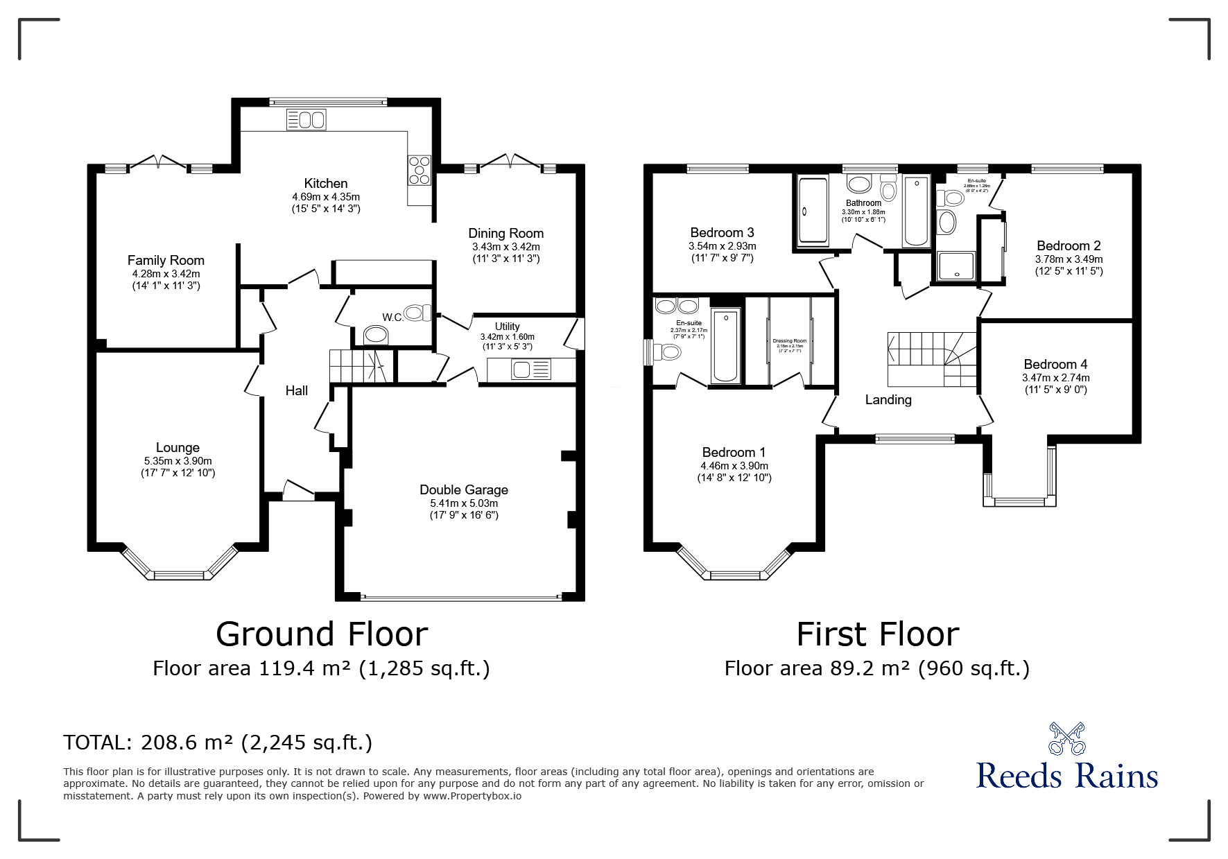 Floorplan of 4 bedroom Detached House to rent, Crostons Farm Drive, Whittle-le-Woods, Lancashire, PR6
