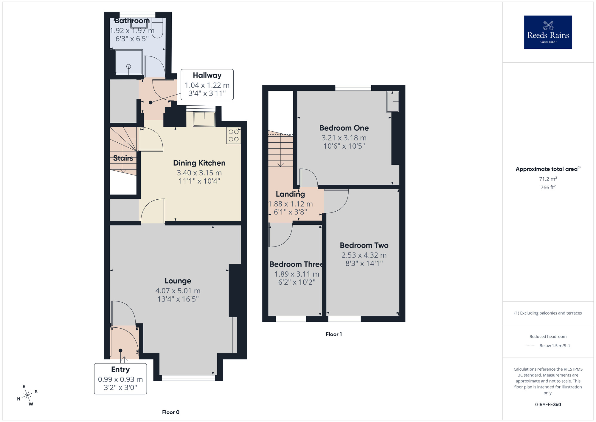 Floorplan of 3 bedroom End Terrace House for sale, Towngate, Leyland, Lancashire, PR25