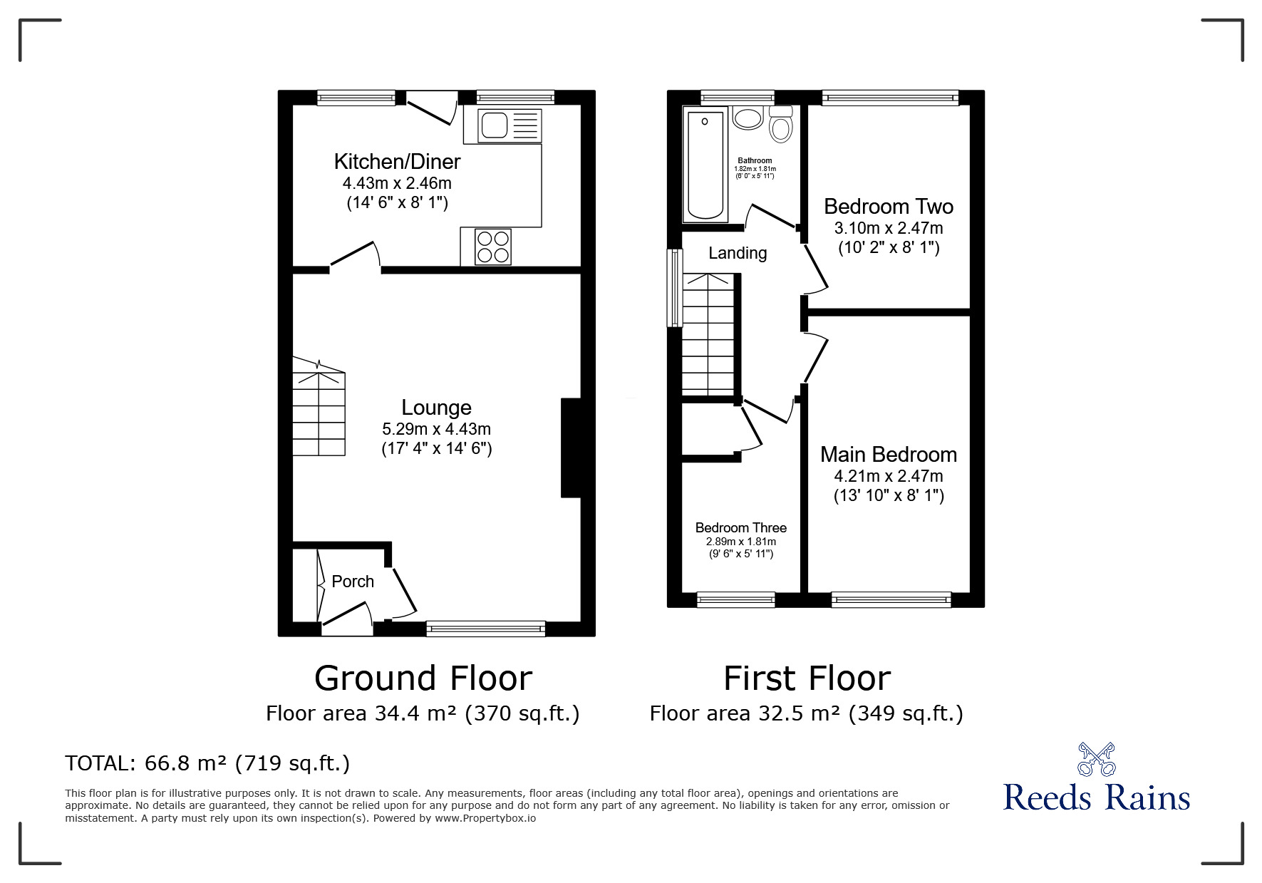Floorplan of 3 bedroom Semi Detached House to rent, Larchwood Crescent, Leyland, Lancashire, PR25