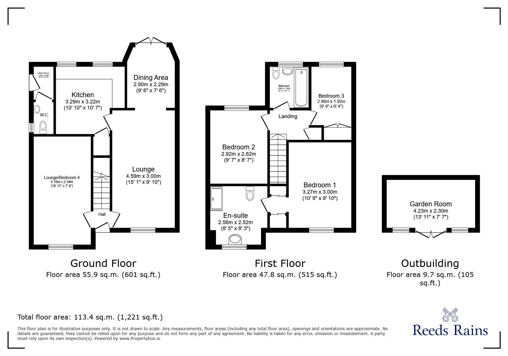 Floorplan of 3 bedroom Detached House for sale, Carnoustie Drive, Euxton, Lancashire, PR7