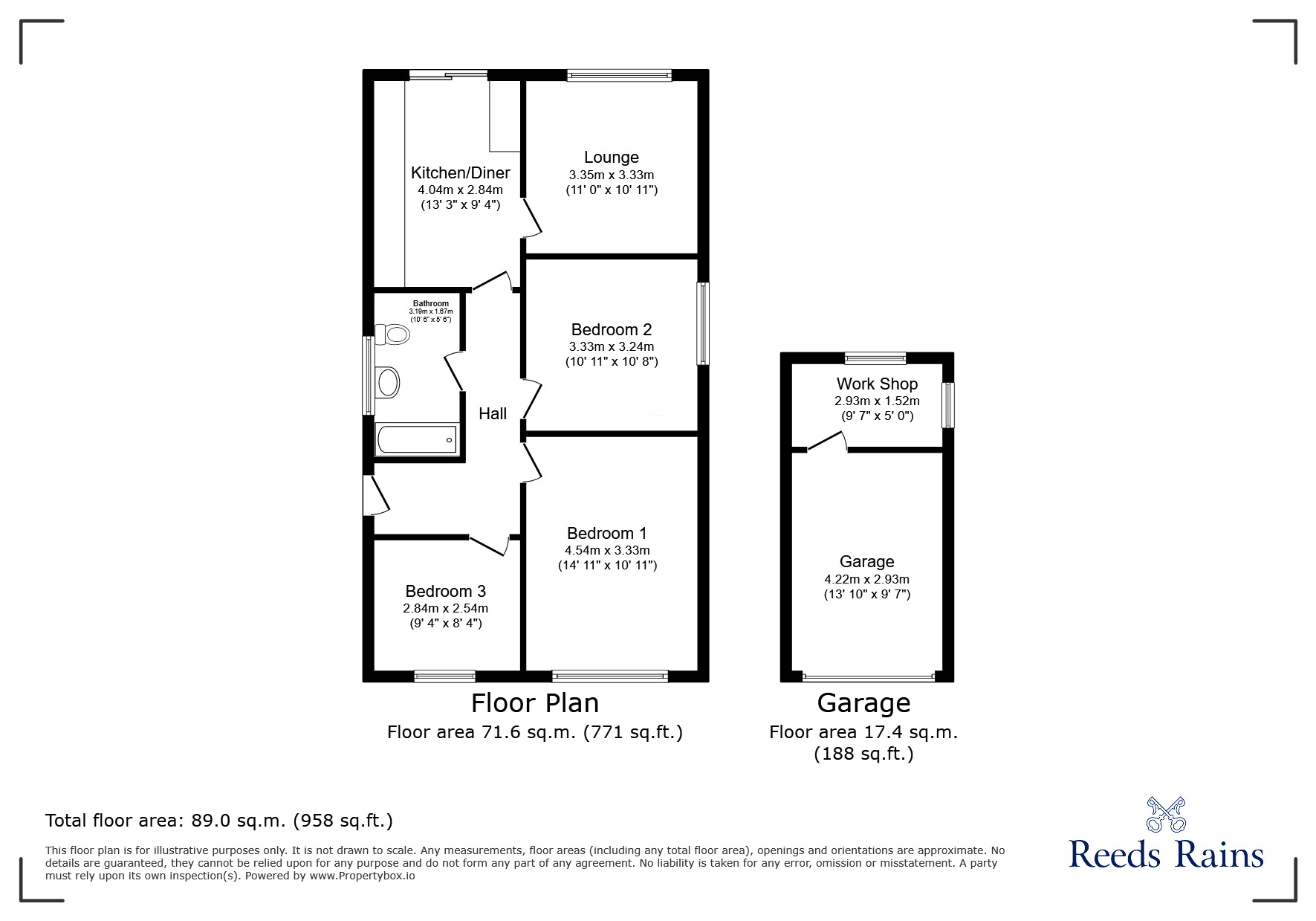 Floorplan of 3 bedroom Detached Bungalow for sale, Castle Drive, Adlington, Lancashire, PR7