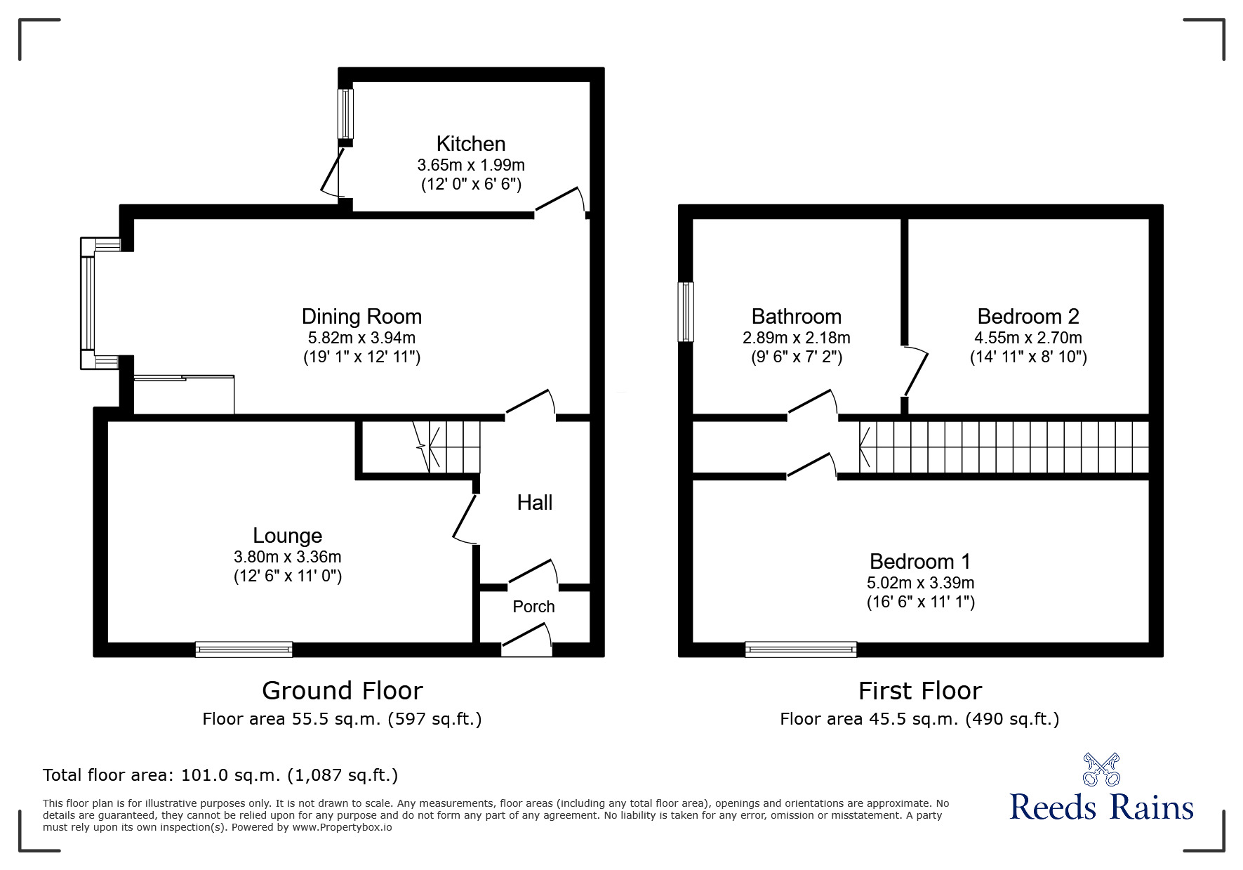 Floorplan of 2 bedroom Semi Detached House to rent, Lyons Lane, Chorley, Lancashire, PR6