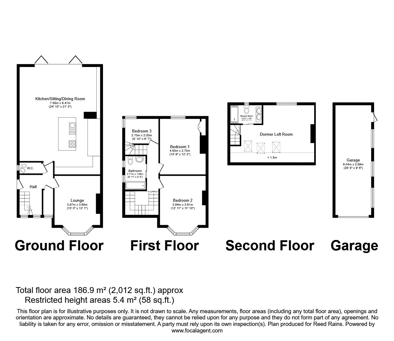 Floorplan of 4 bedroom Semi Detached House to rent, Preston Road, Chorley, Lancashire, PR6
