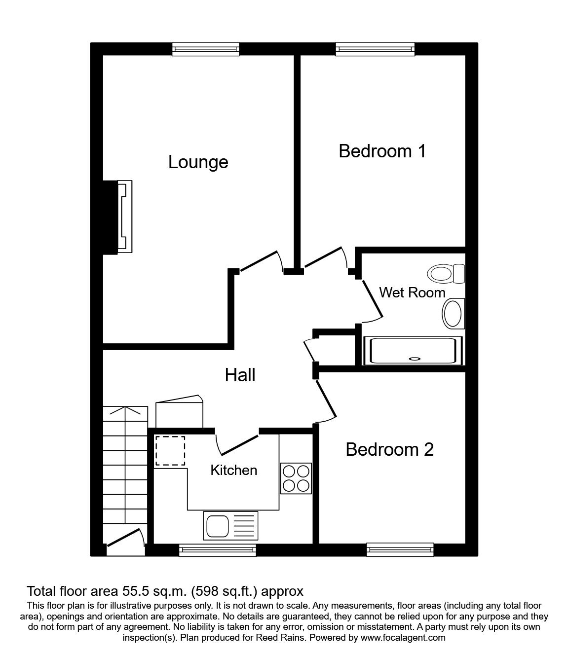 Floorplan of 2 bedroom  Flat for sale, Devonshire Court, Devonshire Road, Lancashire, PR7